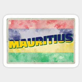 Mauritius Vintage style retro souvenir Sticker